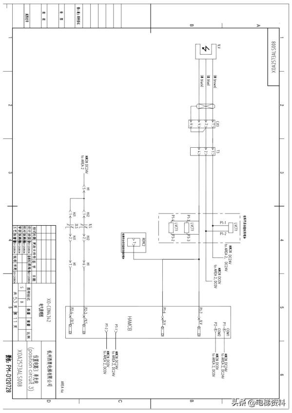 杭州西奥电梯XO-CON4342B原理图注释讲解