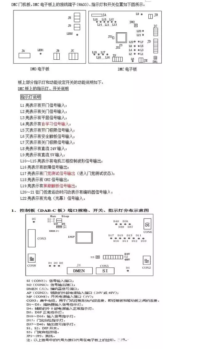 日立电梯常见板子说明（常见板子说明书）