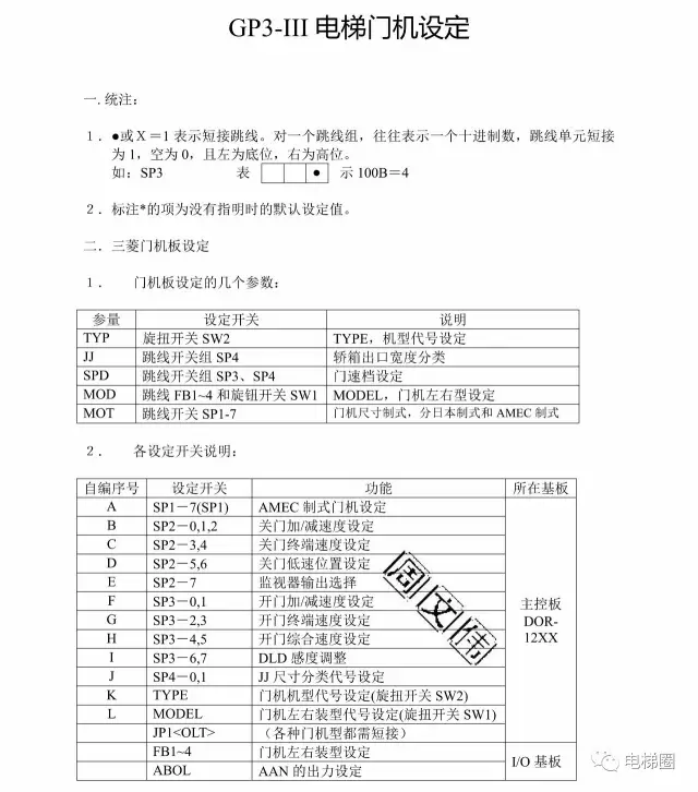 三菱电梯GPS-III调试资料