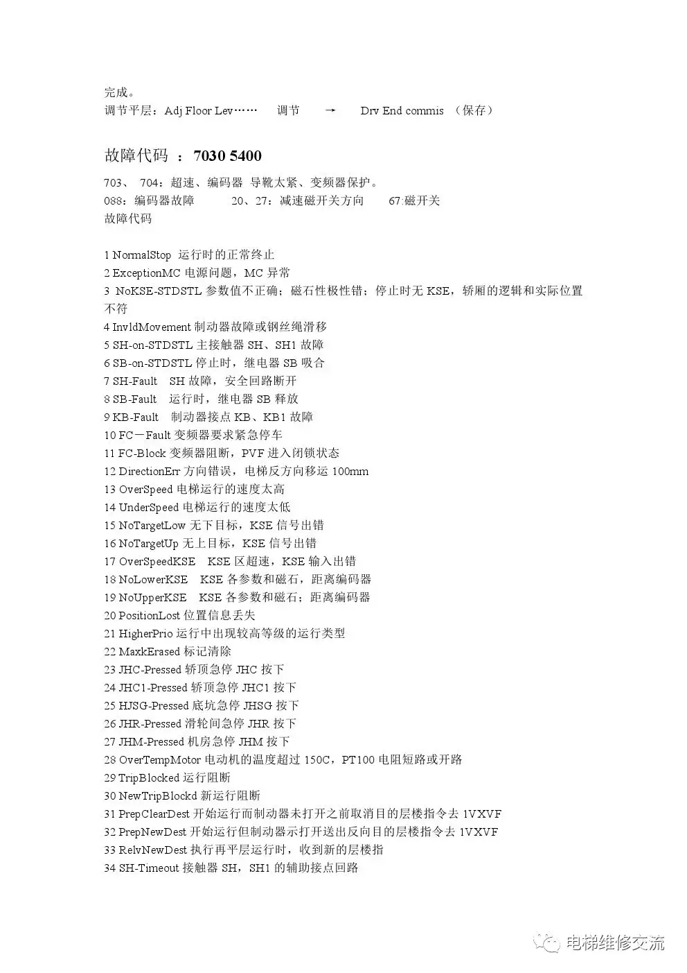 迅达5400电梯调试资料