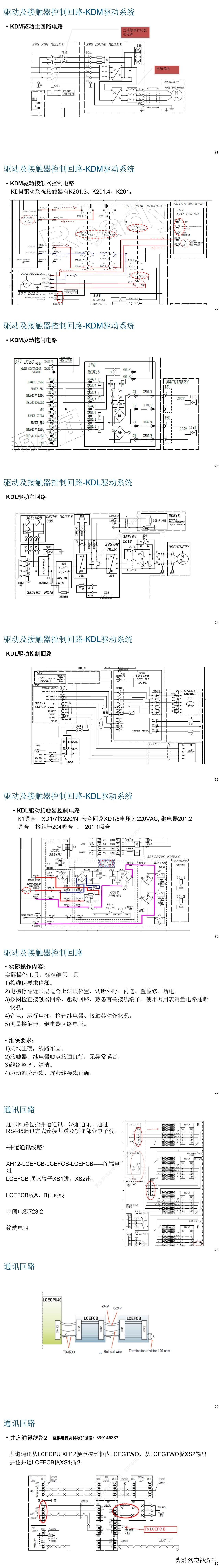 通力电梯电气原理图纸培训识图讲解