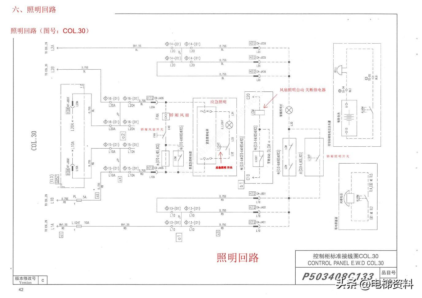 三菱电梯LEHYⅡ凌云2电气原理图识读