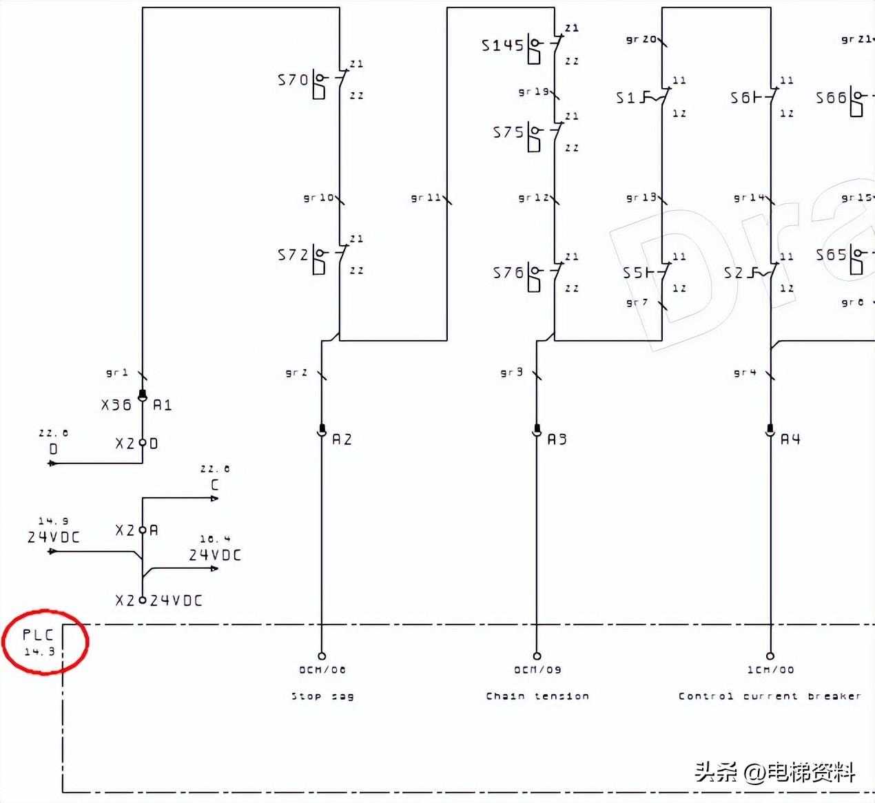 通力扶梯基础电气知识扶梯图纸绘制规则