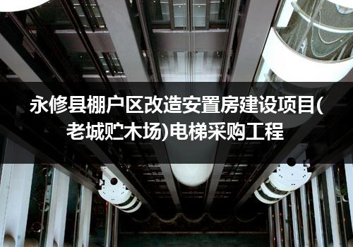 永修县棚户区改造安置房建设项目(老城贮木场)电梯采购工程