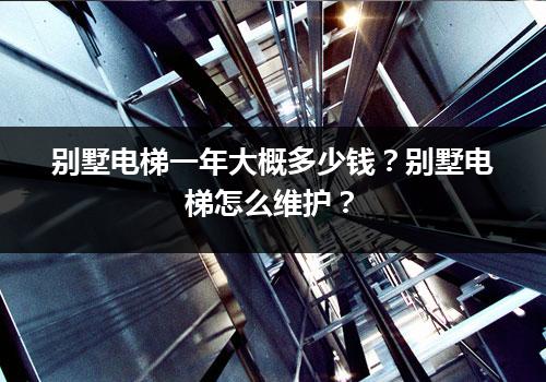 别墅电梯一年大概多少钱？别墅电梯怎么维护？