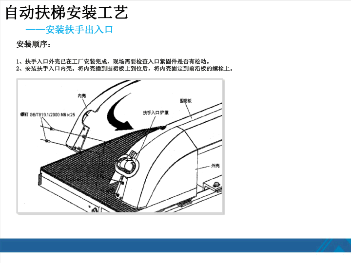 西奥扶梯安装工艺培训