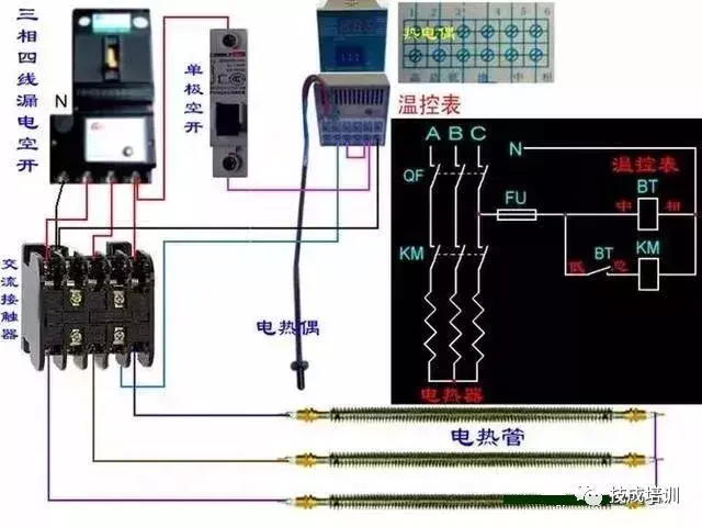 接线图大全：包含各种开关、接触器、断路器、热电偶、电能表...