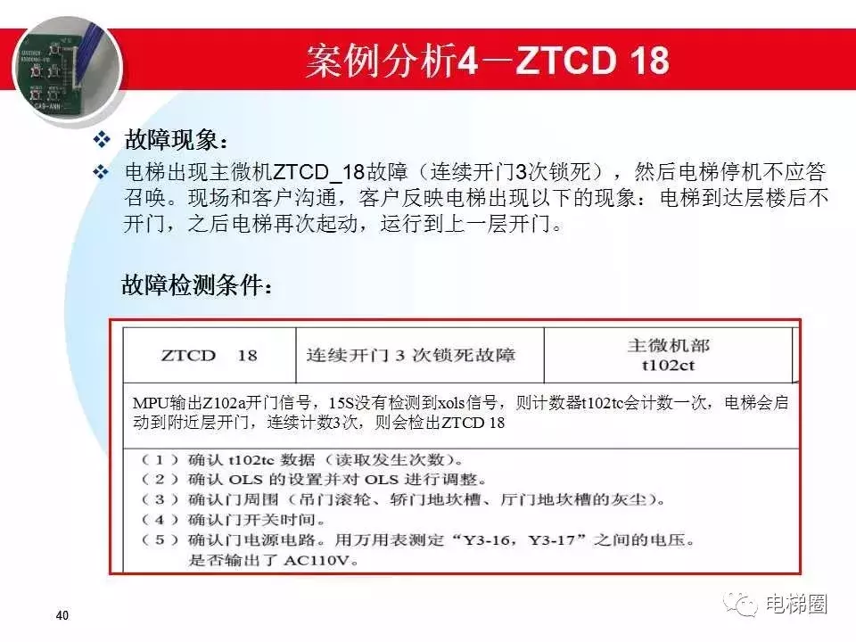 日立电梯MCA故障分析