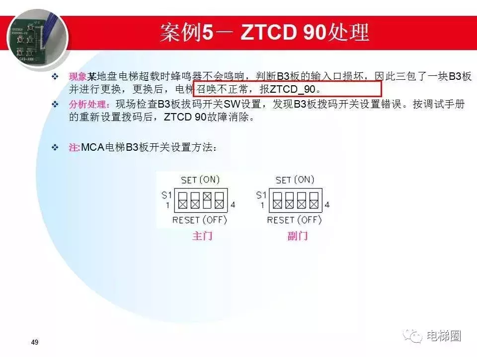 日立电梯MCA故障分析