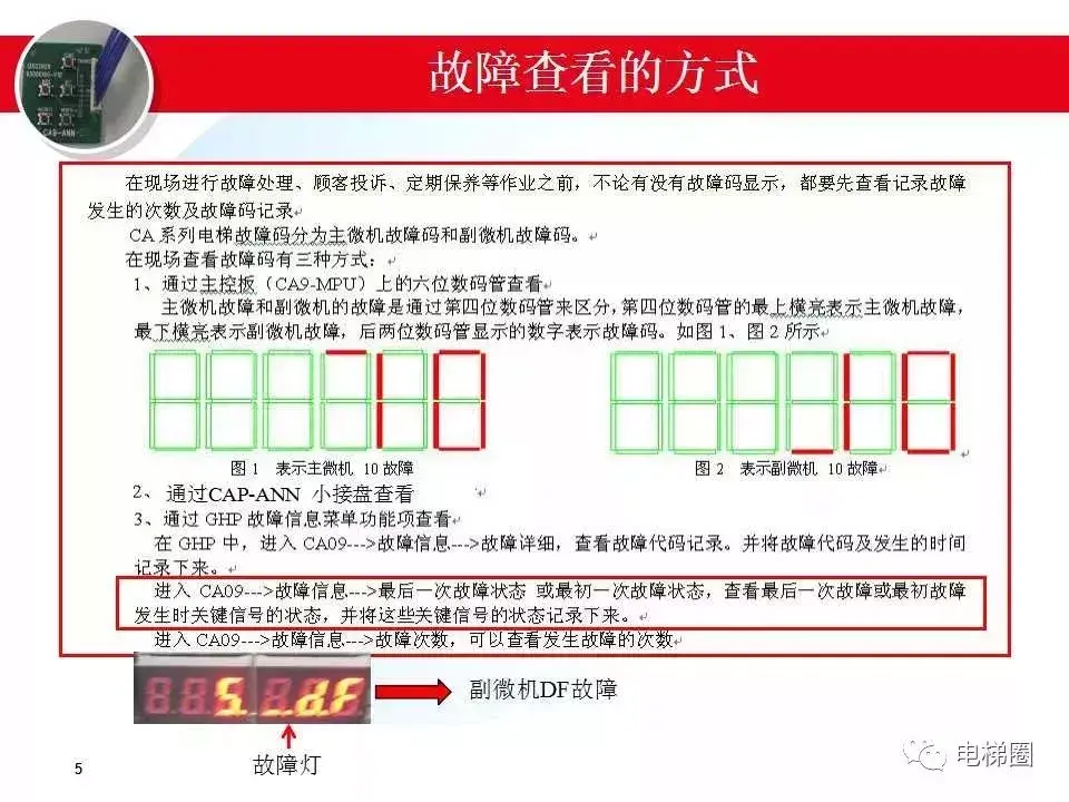 日立电梯MCA故障分析