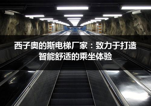 西子奥的斯电梯厂家：致力于打造智能舒适的乘坐体验