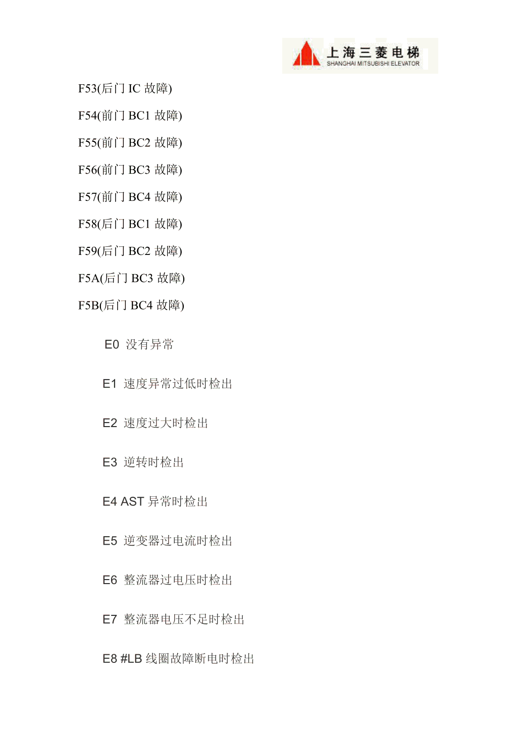 三菱LEGY系列电梯调试资料