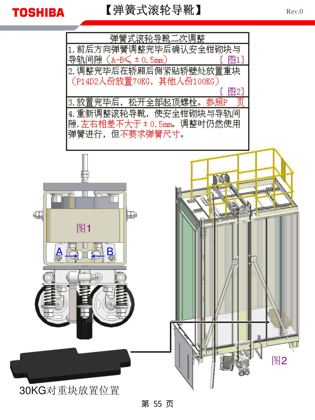 东芝CV600电梯安装基准