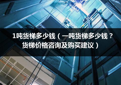 1吨货梯多少钱（一吨货梯多少钱？  货梯价格咨询及购买建议）