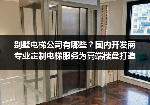 别墅电梯公司有哪些？国内开发商专业定制电梯服务为高端楼盘打造