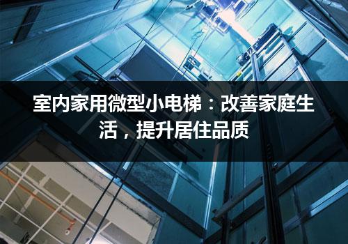 室内家用微型小电梯：改善家庭生活，提升居住品质