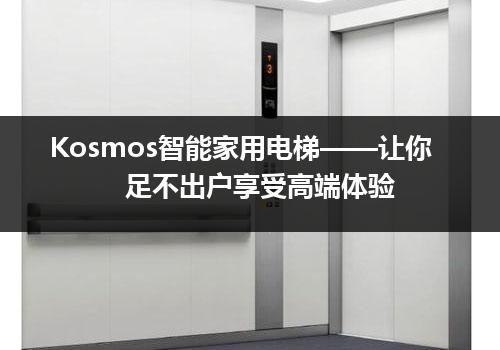 Kosmos智能家用电梯——让你足不出户享受高端体验