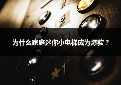 为什么家庭迷你小电梯成为爆款？