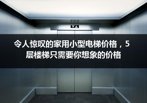 令人惊叹的家用小型电梯价格，5层楼梯只需要你想象的价格